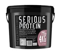 Serious Protein Bulk Protein Powder 4kg Meal Replacement Shake | Protein Powder, 133 Servings, Milk & Soy Isolate, Glutamine Peptides, Low Carb, Low Sugar, Muscle Growth (Cookies & Cream)