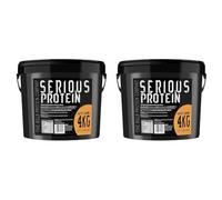 SERIOUS Protein - Protein Powder - 4kg - Low Carb - Supports Lean Muscle Growth - Recovery Supplement - The Bulk Protein Company - 133 Servings (Salted Caramel) (Pack of 2)