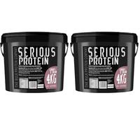 SERIOUS Protein - Protein Powder - 4kg - Low Carb - Supports Lean Muscle Growth - Recovery Supplement - The Bulk Protein Company - 133 Servings (Cookies & Cream) (Pack of 2)