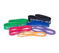 Serious Steel Fitness 32" Resistance Training Bands (Portable Exercise Band System Training Bands- Great for Individuals Under 70" Tall) (Set (#0-#5))