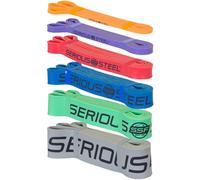 Serious Steel Fitness 37" Resistance Training Bands (Portable Exercise Band System Training Bands - for Constant Tension, No Slack) - #0-5 Set