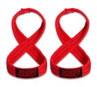 SERIOUS STEEL FITNESS Figure 8 Deadlifting Straps (60 Centimeters - Red)