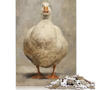 Serious White Fat Duck Puzzle Fun Premium Cardboard Jigsaw Puzzle for Adults Teen 1000pcs (75x50cm)