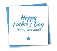 Seriously Frank Best Mate Happy Father’s Day Card, White and Blue Design with star