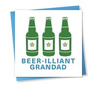 Seriously Frank Cheers to Grandad! Funny Father’s Day Card with Beer Bottles