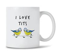 Seriously Frank 'I Love Tits' Blue Tit Bird Lover's Tea & Coffee Mug