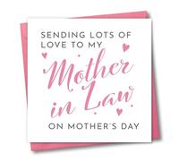 Seriously Frank Mother’s Day Card for Mother in Law, Heartfelt Message, White and Pink Design with Hearts