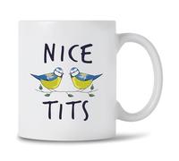 Seriously Frank 'Nice Tits' Blue Tit Bird Lover's Tea & Coffee Mug