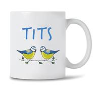 Seriously Frank 'Tits' Funny Bird Lover's Ceramic Blue Tit Mug