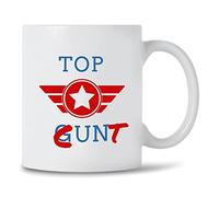 Seriously Frank 'Top Cunt' Ceramic Mug (Red & Blue)
