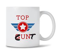 Seriously Frank 'Top Cunt' Ceramic Mug (Red, Blue & Black)