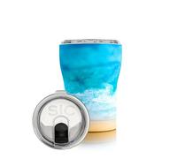 Seriously Ice Cold SIC 12oz Insulated Travel Tumbler Mug, Premium Double Wall Stainless Steel, Leak Proof BPA Free Lid (Ocean Drone)