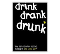 Seriously Just Kidding Birthday Card Drink, Drank, Drunk, Birthday Card for Him, 5 x 7 inches inches