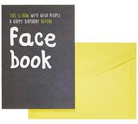 Seriously Just Kidding, Birthday Card for Him, "This is How We'd Wish People a Happy Birthday Before Facebook!...", Funny Birthday Card Man, Grey & White
