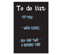 Seriously Just Kidding, Funny Birthday Card for Him, "to Do List:"… Male Birthday Card, Black & White