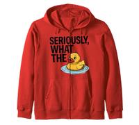 Seriously What The Duck Funny Graphic design For Casual Wear Zip Hoodie