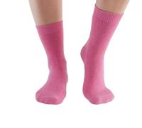 SeriouslySillySocks Women Cashmere Merino Wool Blend Crew Lounge Bed Outdoor Sock 1 Pair Med UK 3-7 Size Plain Thermal Very Warm (UK, Numeric, 3, 7, Regular, Regular, Pink)
