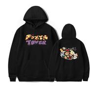SERLA Unisex Pizza Tower Merch Hoodies 2D Printed Long-Sleeve Casual Hip Hop Sweatshirt(S-3XL)(1,M)