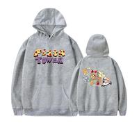 SERLA Unisex Pizza Tower Merch Hoodies 2D Printed Long-Sleeve Casual Hip Hop Sweatshirt(S-3XL)(3,S)