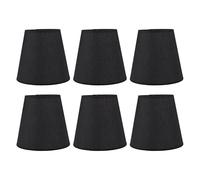 Serlium 6Pcs Small Lamp Shade, Lampshade Lamp Shade Modern Simple Style Home Decoration Black for Small E14 Bulb