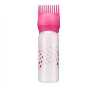 Serlium Hair Oil Applicator Bottle, 160ml Root Comb Applicator Bottle Lightweight Oil Bottle for Hair for Scalp Treatment Essential and Hair Coloring Dye (Rose red)