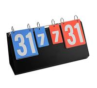 Serlium Tabletop Scoreboard 4 Digit Portable Flip Sports Scoreboard Waterproof Tabletop Scoring Board for Basketball Table Tennis Basketball Badminton Competition