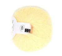 Serlium Wool Yarn for Knitting, 12 Colors Soft Thin Angora Mohair Yarn Hand Washable Long Wool Yarn DIY Scarf Crochet Thread Supplies for Craft Projects(Yellow)