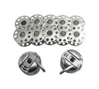SERMALOER Brand 1SET #Ser72 2PCS Bobbin case and 10PCS bobbins Compatible with Kenmore 385.15510200, 385.15512, 385.15516, Bernette 715, 730, 740E