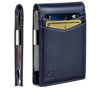 SERMAN Brands Money Clip Wallet - Mens Wallets Slim Front Pocket RFID Blocking Card Holder Minimalist Mini Bifold, Z. Atlantic Blue Transformer, Slim