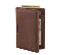 SERMAN Brands - Wallets for Men Slim Mens Leather RFID Blocking Minimalist Card Front Pocket Bifold Travel Thin, A. Texas Brown 5.0, Slim