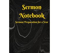 Sermon Notebook: Marble Colored Sermon Preparation Notebook for Pastors, Clergy, Evangelists, Itinerant Preachers. Youth Pastors and Lay Ministers