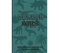 Sermon Notes For Boys: A Dinosaur Themed Christian Journal for Kids & Youth | Learn How to Listen, Write, and Reflect on God’s Word| 6x9 inches | 115 pages