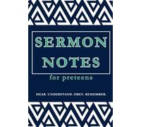 Sermon Notes Journal for Preteens, Kids 8-12 years old