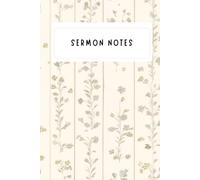 Sermon Notes Journal - Neutral floral notebook - Church journal