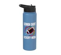 Sermon Short Kickoff Noon Football Stainless Steel Insulated Water Bottle