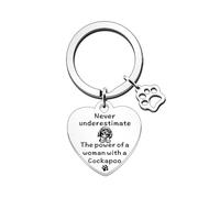 Sernvaloq Labrador Gifts, Cockapoo Mum Keyring Gifts for Women Stainless Steel Dog Lover Accessories for Birthday Christmas Mother's Day