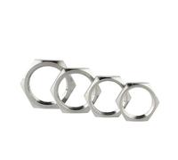 SeroNi 5pcs/lot 304 Stainless Steel Hex Lock Nut Pipe Fitting M8 M10 M12 M14 M16 M18 M20 M22 M24 M25- M40 Pitch 1mm 1.5mm Metric Female nut (Size : M22x1.5x27x5 (5pcs))