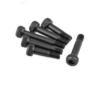 SeroNi DHAEY 10-20pcs M2 M2.5 M3 M4 Grade 12.9 Cup Head Socket Screws Half Tooth Inner Hexagon Shoulder Screw Bolts Plating/Black A2(Black,M2x12 20pcs)