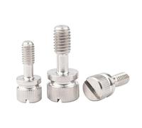 SeroNi DHAEY 2~10pcs M2 M2.5 M3 M4 M5M6M8 GB839 304 Stainless Steel Slotted Hand Screw Hand-Tighten Anti-loosening Captive Knurled Thumb Bolt(10mm,M4-5pcs)