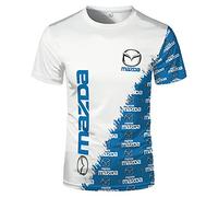 Seroni Men Graphic T-Shirts for Mazda 3D Soft Short Sleeve Tee Comfortable Undershirt Crewneck Tee Top Clothes Quick Dry Polo Shirts Workout Half Sleeve-A||S