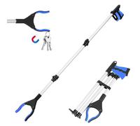 Seronieer 110/43'' Litter Pickers Grabber Stick Heavy-Duty Rubbish Picker Helping Hand Grabber for Disabled Adults Foldable 360 Degree with Magnetic Tips