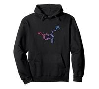 Serotonin Structure - Molecule of Happiness and Love Science Pullover Hoodie