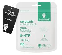 Serotonin Supplements | 60 Serotonin Tablets 1-A-Day | 100mg 5HTP from Griffonia Seed Extract | Natural Serotonin Booster | Serotonin Supports Mood | Supplement Manufactured in UK