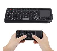 Serounder 2.4GHz Touchpad Keyboard,RT-MWK02 Mini Wireless Keyboard Rechargeable Ultra-Thin Mini USB Backlit Keyboard with IR Light for HTPC for PS3/4 for 360 and ONE(QWERTY Keypad)