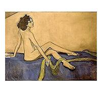 Serov Portrait Nude Ida Rubenstein Painting Art Print Canvas Premium Wall Decor Poster Mural