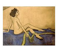 Serov Portrait Nude Ida Rubenstein Painting Premium Wall Art Canvas Print 18X24 Inch