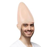 Serovenic Alien Cone Bald Head - Weird Costume Accessory Egg Shaped Heads Props, Latex Bald Wig Cap, Halloween Weird Dress Up Headdress For Kids Adults