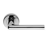Serozzetta Eden Door Handles on Round Rose - Polished Chrome
