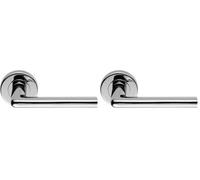 Serozzetta Eden Door Handles on Round Rose - Polished Chrome (Pack of 2)