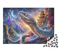 Serpent 1000 Piece Puzzle Moon Ancient Temple for Relaxation Experienced Jigsaw Fans Memory Improvement Housewarming Gift 52x38cm/1000pcs